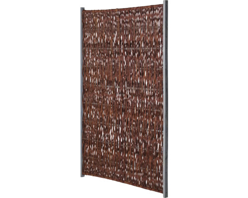 Sichtschutzzaun aus Weide mit Rahmen