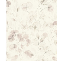 Papier peint avec motif floral et feuilles