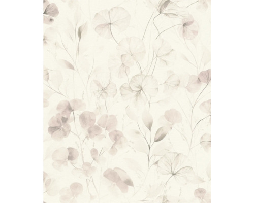 Papier peint avec motif floral et feuilles