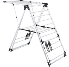 Wäscheständer aus Stahl mit schwarzem Kunststoff