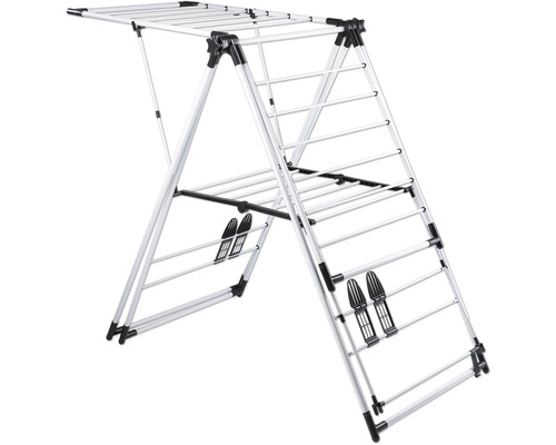 Wäscheständer aus Stahl mit schwarzem Kunststoff