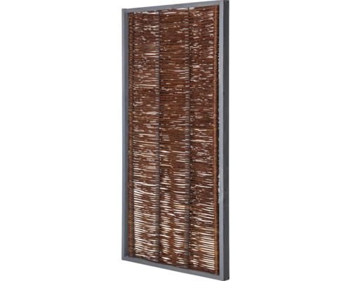 Sichtschutzelement aus Weide mit Rahmen