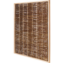 Sichtschutzelement aus Weide mit Holzrahmen