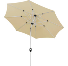 Beiger Sonnenschirm mit Stahlgestell
