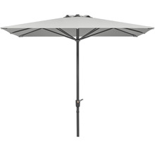 Parasol gris avec mécanisme à manivelle