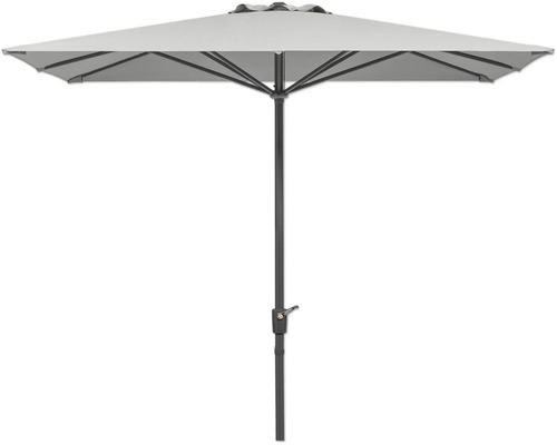 Parasol gris avec mécanisme à manivelle