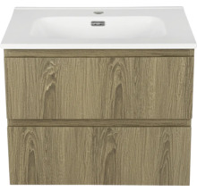 Waschtischunterschrank mit zwei Schubladen und Waschbecken