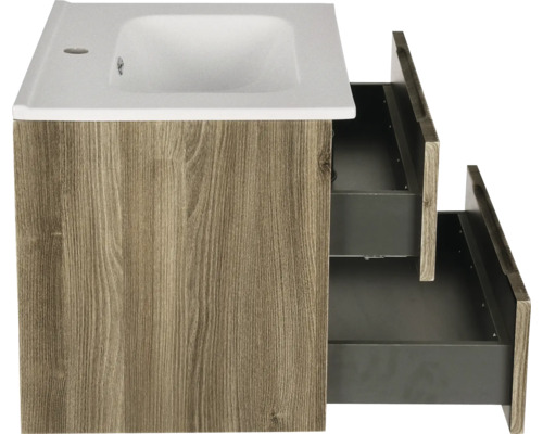 Waschtischunterschrank mit zwei Schubladen und Waschbecken