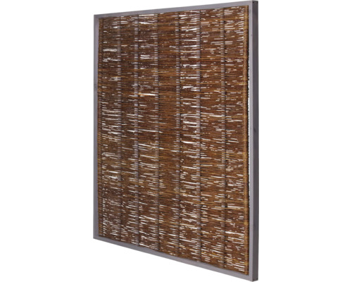 Sichtschutzelement aus Weide mit Rahmen