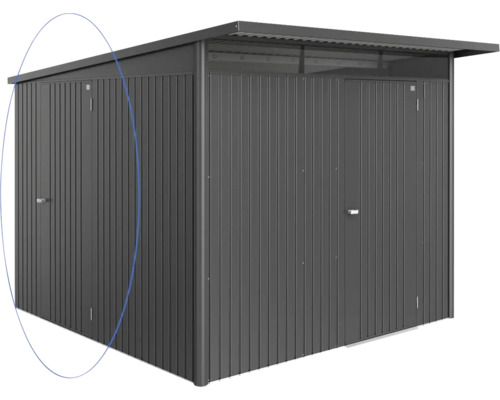 Metall Gerätehaus mit Doppeltür und Pultdach