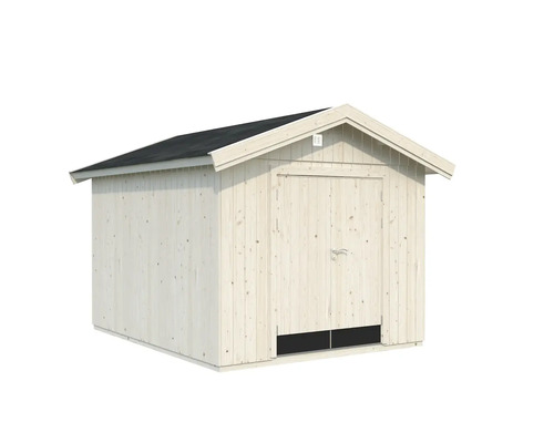 Abri de jardin en bois avec toit à deux pentes