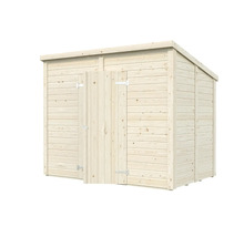 Holzgartenhaus mit Einzeltür und Satteldach