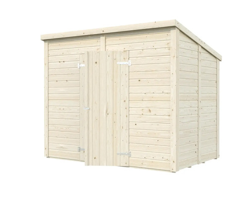 Holzgartenhaus mit Einzeltür und Satteldach