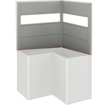 Tablier d'angle pour baignoire avec trappes de visite