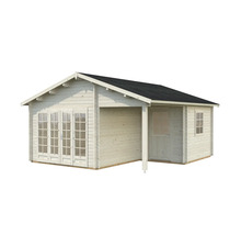 Holzgartenhaus mit Doppeltür und Vordach