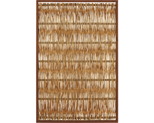 Dekoratives Weidenzaunelement mit Holzrahmen