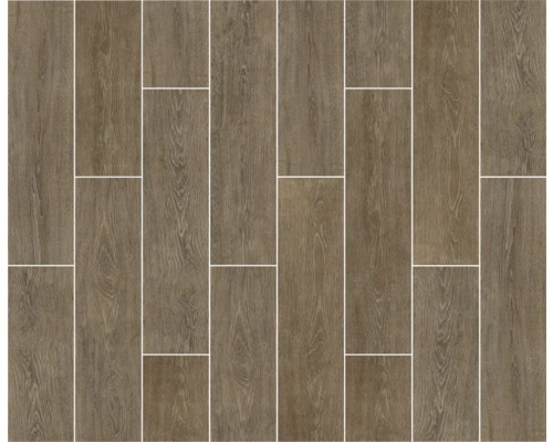 Pose de carrelage de sol aspect bois