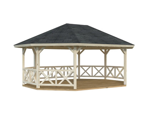 Gartengazebo mit Holzboden und Dachschindeln