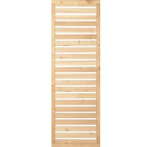 Holztür mit horizontalen Lamellen