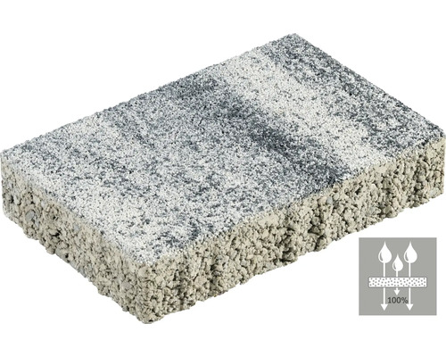 Pavé en béton avec symbole de perméabilité à l'eau