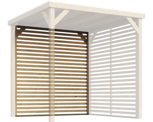 Clôture en bois comme écran d'intimité pour le pavillon de jardin