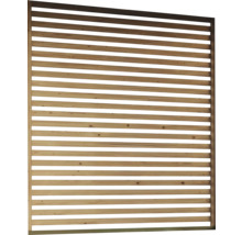 Clôture d'intimité en bois avec lattes horizontales