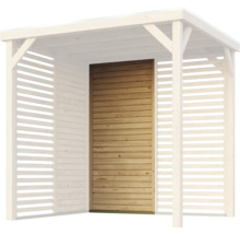 Holz Sichtschutzzaun mit Holztür für den Garten