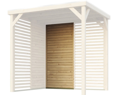 Holz Sichtschutzzaun mit Holztür für den Garten