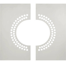 Plaque de protection d'arbre en métal avec ouverture ronde et motif à points