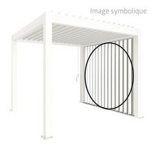 Pergola autoportante avec paroi à lamelles pour l'ombrage