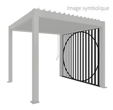 Pergola avec paroi à lamelles comme brise-vue