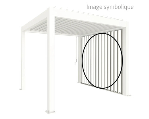 Pergola autoportante avec paroi à lamelles pour l'extérieur