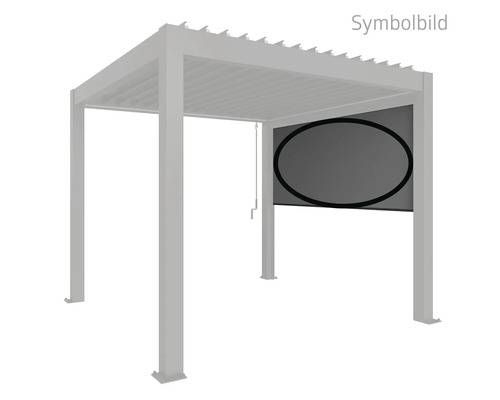 Pergola mit Seitenteil als Sichtschutz