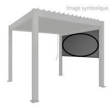 Pergola autoportante avec partie latérale abaissée