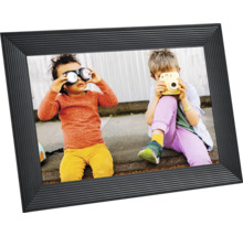 Digitaler Bilderrahmen mit Foto von zwei Kindern