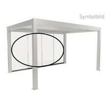 Symbolbild einer Terrassenüberdachung mit Glasschiebewand