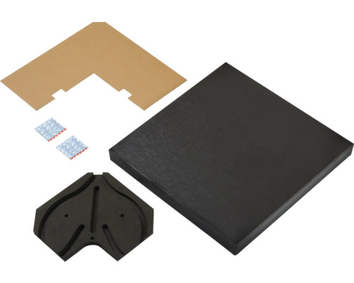 Eckregal mit Montagezubehör