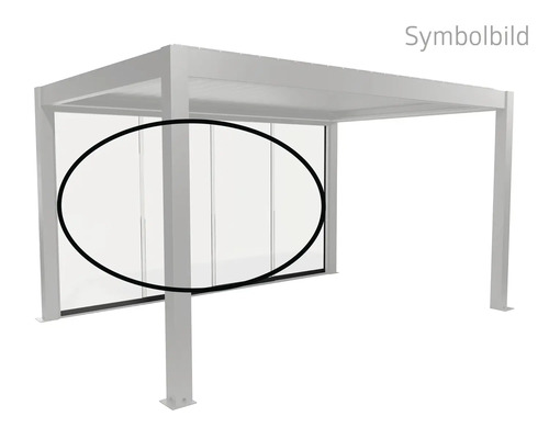 Pergola mit Glasschiebewänden