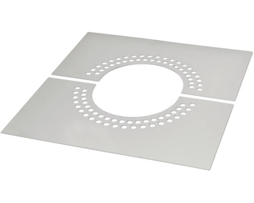 Baumscheibe aus Metall mit kreisförmigen Aussparungen