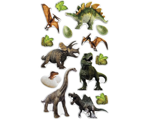 Autocollant avec différents motifs de dinosaures