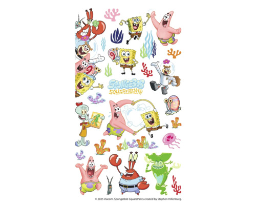 Personnages de Bob l’éponge et illustration du monde sous-marin