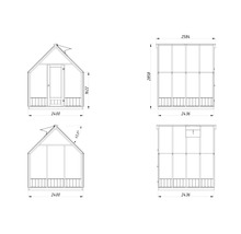 Plan technique d'une serre avec dimensions
