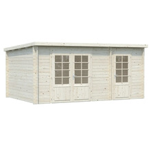 Abri de jardin en bois avec porte double et porte simple