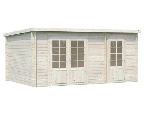 Abri de jardin en bois avec porte double et porte simple