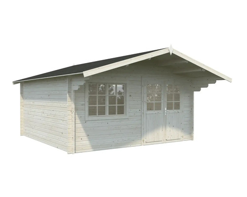 Holzgartenhaus mit Fenster und Doppeltür