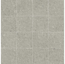 Disposition de seize carreaux de sol avec structure en pierre