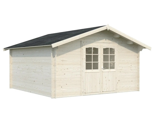 Gartenhaus aus Holz mit Doppeltür und Dach