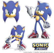 Ensemble d'autocollants Sonic Prime avec trois motifs