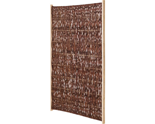 Sichtschutzwand aus Weide mit Holzrahmen