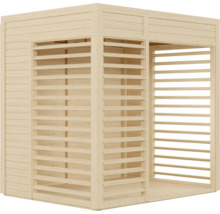 Abri de jardin en bois avec parois à lamelles